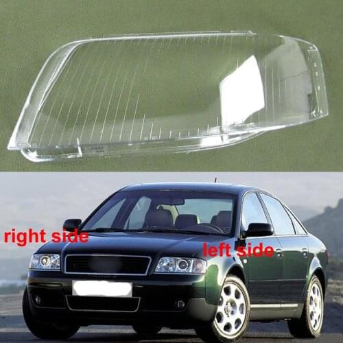Front Headlamps Glass Headlights Shell Cover Transparent Lampshades Lamp Shell Masks Lens For Audi A6 C5 2003 2004 2005