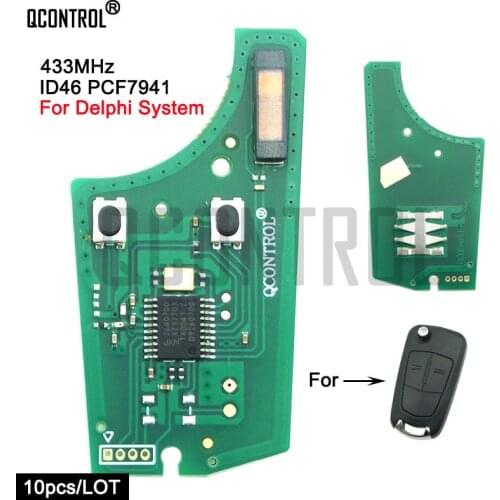 QCONTROL Car Control Remote Key Electronic Circuit Board for Opel/Vauxhall Corsa D 2007-2012, Meriva B 2010-2013 Keyless Entry