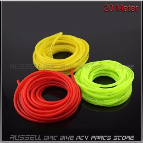 Silicone Vacuum GAS Fuel Tube Hose Pipe 20M Silicon Tubing High Performance For Motorcycle Dirt Pit Bike ATV Quad(6mm )