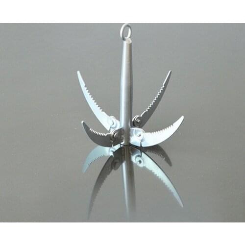 Foldable 4 Claw Anchor Sickle Water Grass Plants Cutter Grasses Sharp Knife Fishing Accessories Tool Tackle Tools Pesca