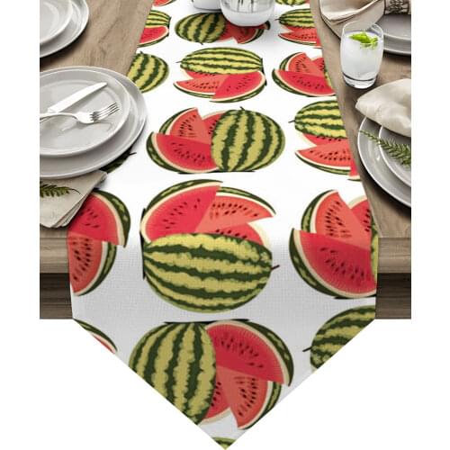 Summer Fruit Watermelon Modern Table Runner Wedding For Party Event Home Decoration Table Cover Mat Decor Accessories