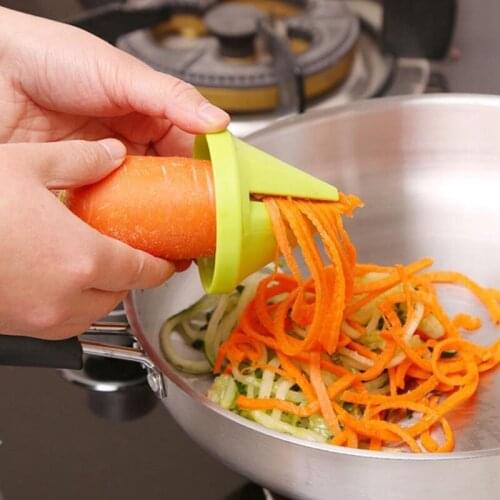 Spiral Cutter Kitchen Spiral Shredder Multifunction Peeler Manual Potato Carrot Radish Rotating Shredder Creative Tools