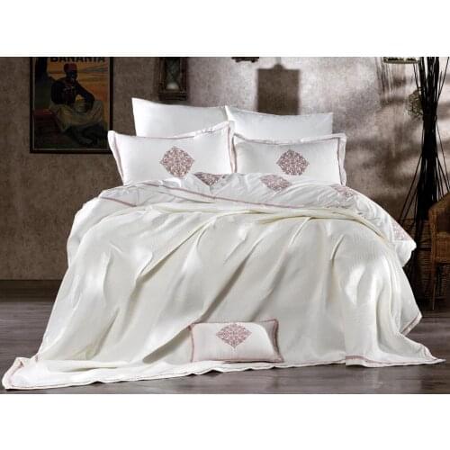 Çeyizdiyarı Adenya Embroideried Bridal Set Ecru