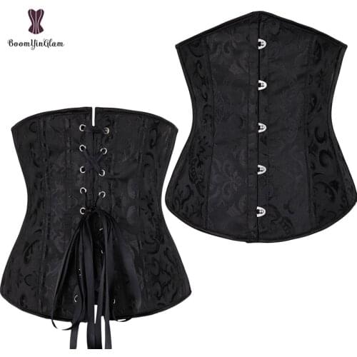 Jacquard Waist Trainer 14 Spiral Steel Boned Waist Cincher Shaper Slimming Body Shapewear Underbust Corset XS-2XL 28331