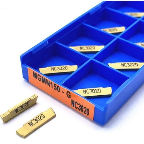 10PCS MGMN150 G PC9030 NC3020 NC3030 MGMN200 G MGMN250-M NC3020 NC3030 PC9030 Grooving Carbide Inserts Lathe Cutter Turning