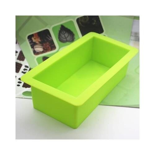 19.5*9*6.5CM 1000ml Rectangle Cavity Silicone soap mold handmade Toast Chocolate Fondant cake mould bakeware Decoration tools