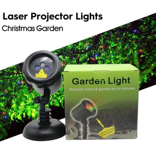 2021 Newfeel 8 Patterns Garden Lights Moving Firefly Laser Christmas Projector light for Home and Garden
