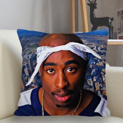 2Pac Tupac Pillow Case Polyester Decorative Pillowcases Party Throw Pillow Cover 45x45