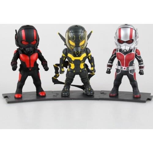 Disney Marvel Avengers Ant-Man 3pcs/set Action Figure Mini PVC Collection Doll Toy Model Childrens Gift