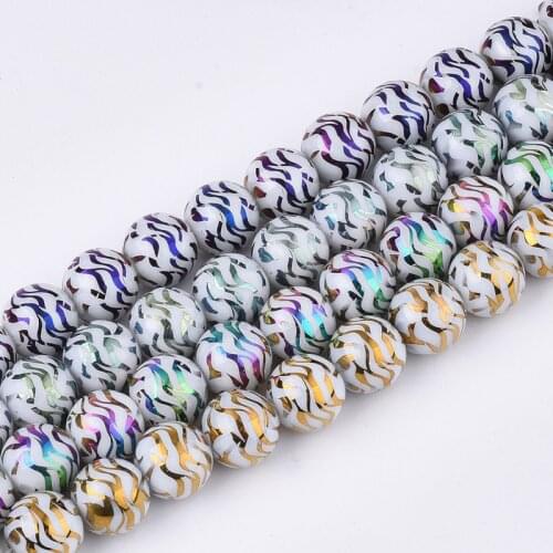 5 Strand 10x9.5mm Electroplate Glass Round Beads Strands for jewelry making accessories,Hole: 1.2mm,about 30pcs/strand, 11.2