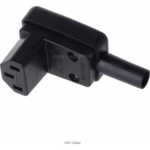 90 Degree Angled IEC 320 C13 Female Plug AC 10A 250V Power Cord Cable Connector AUG_14 Dropship