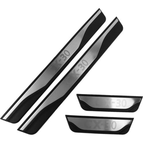 Car Door Sill Cover Accessories for Mazda Cx-30 Cx30 Car Stainless Steel Scuff Pedal Protector Styling Sticker 2019 2020