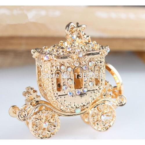 Gold Plating Keychain Birthday/Wedding Favors Gifts Wedding Souvenirs Handbag Car Pendant Keyring