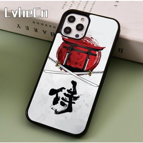LvheCn Japanese samurai oni mask Coque Phone Case Cover For iPhone 5 SE 2020 6s 7 8 Plus 11 12 Pro X XR XS Max Samsung S8 S9 S10