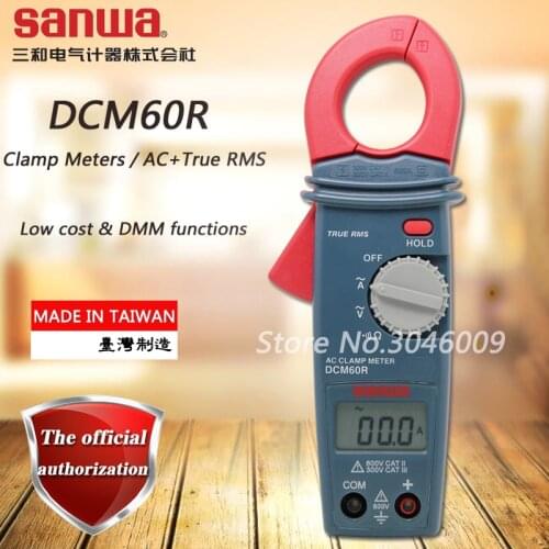 Sanwa DCM60R AC 600A Digital Clamp Meters/True RMS Ammeter, Low cost & DMM functions