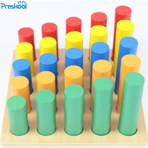 Baby Toy Montessori Knobless Cylinder Blocks Early Childhood Education Preschool Training Kids Toys Brinquedos Juguetes