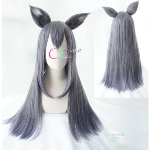 Arknights Texas Cosplay Long Heat Resistant Synthetic Hair Halloween Hallowen Party + Free Wig Cap+Ears