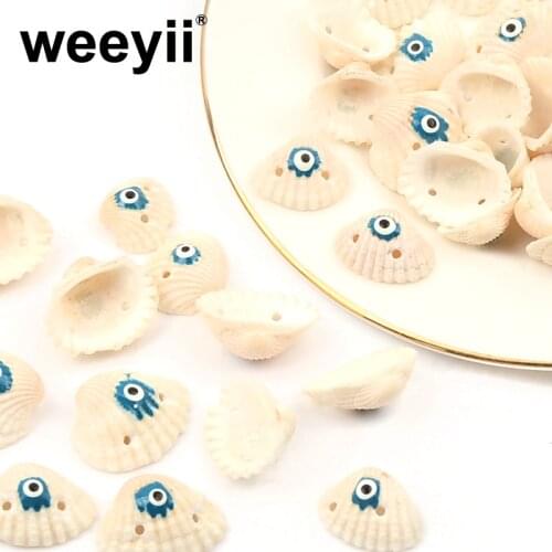 10pcs 10-23mm Double hole Natural Shell Beads For Jewelry Handmade Making DIY Earring Loose Bulk Shell Charm Beads Accessories