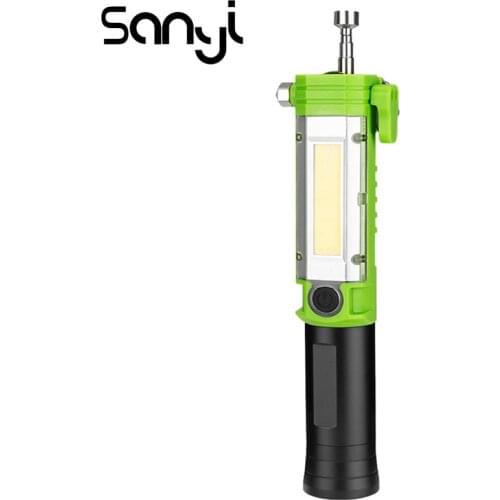 SANYI 5 Modes Flashlight Torch 3800LM Portable Lamp Magnetic Working Light XPE+COB Hanging Hook Lanterna for Outdoor Camping