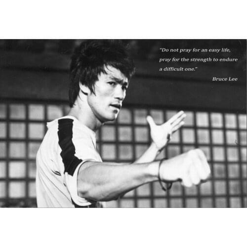 Bruce Lee Motivational Art print Silk poster Home Wall Decor