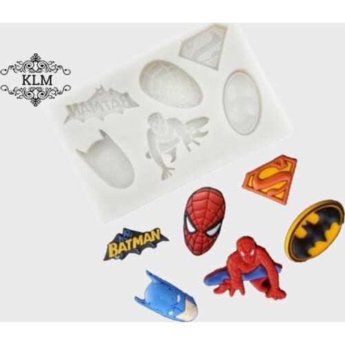 KLM new American superhero logo silicone mold DIY cake baking tools cookies chocolate