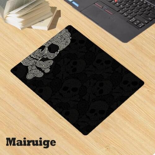 Mairuige Skull Pattern Gaming Small Mouse Pad Laptop Computer Desk Mat Home Office Non-slip Modern Keyboard Mice Pad Writing Mat
