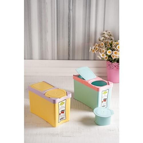 Nefnefhome _ Bager 2'li Calista Colorful Food Container 2 Lt