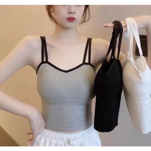 Fashionable New Elastic Gathering Multifunctional Small Suspender Vest,2021 Spring And Autumn Sexy Sleeveless Slim Sports Jacket