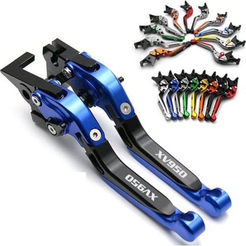 Motorcycle CNC Adjustable Folding Extendable Brake Clutch Levers For YAMAHA MT-03 MT03 2005-2009 06 07 08 With laser logo