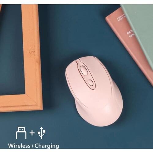 Wireless Mouse USB Computer Mice Gaming Silent Rechargeable Ergonomic Mause With Charging Cable For Macbook PC Laptop Office