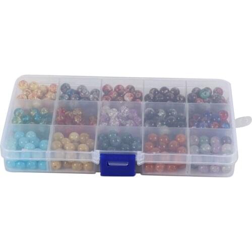 Handmade Natural Stone Bead Set Bracelet Round Beads, Make DIY Earrings, Jewelry, Discovery Set