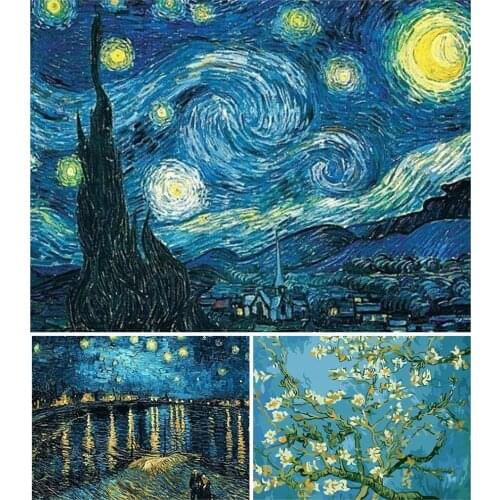 DIY 5D Diamond Painting Van Gogh Starry Night Cross Stitch Kits Full Embroidery Anime Mosaic Art Picture of Rhinestones Decor