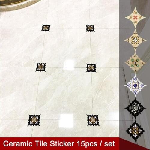 75pcs Self Adhesive PVC Ceramic Tile Diagonal Stickers Waterproof Wall Sticker Art Diagonal Floor Stickers Kitchen Decorative
