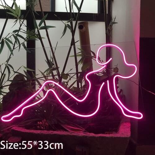 Sexy Neon Sign Light Custom Flex Led Beauty Girl Sexy Women Lady Human Body Visual Art Decoration Home Wall Party Bar Club