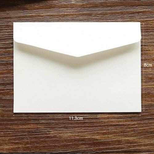 Simple white envelope Greeting card, membership card, bank card storage bag Holiday party invitation card Wedding invitation