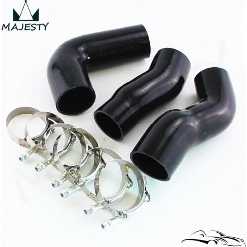 Silicone Intercooler Turbo Pipe Hose W/ T-Clamps Kit Fits For BMW E60 E61 530d 525d