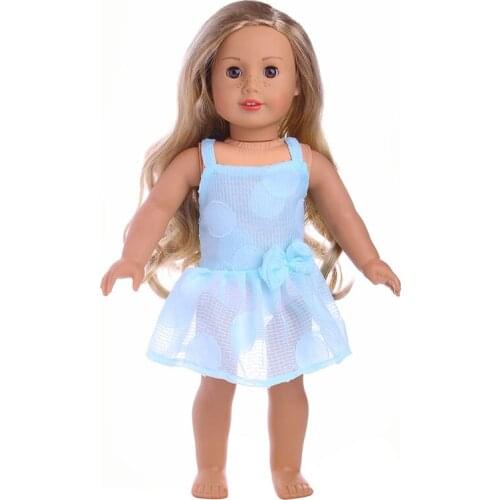 Super Lovely Blue Tulle Dress for 18 inch American doll n378