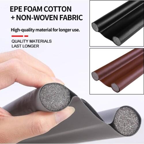Door Bottom Sealing Strip Guard Sealer Stopper Door Seal Home Dorm Bedroom Sound Proof Noise Reduction Door EVA Draft Stopper