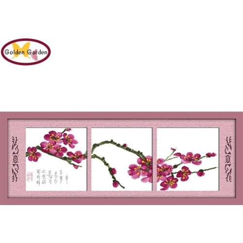 GG Definitely Unique Beauty Cross Stitch Flower Embroidery Kits 11CT 14CT DIY Chinese Cross Stitch Painting for Home Decor