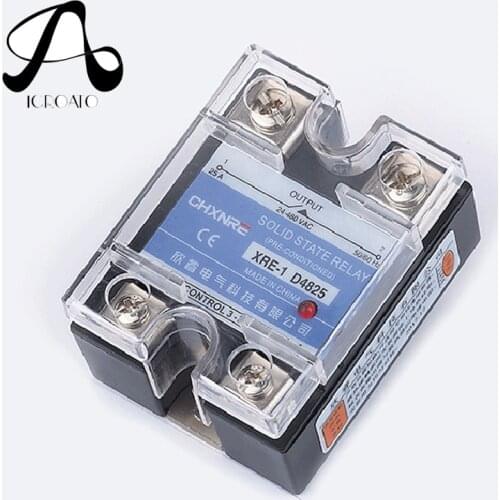 XRE-1 Solid State Relay Module 10A 25A 40A Input DC Solid State Relay DC-AC Input 3-32V DC Load 24-480V AC D4810 D4825 D4840