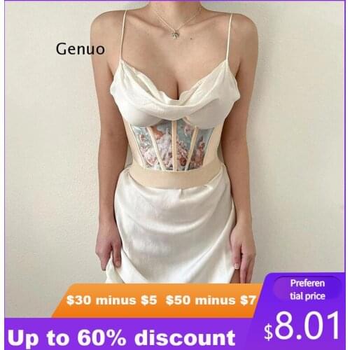 Womens Waist Corset Belt Retro Arts Painting Printed Girdles Underbust Tight Body Shaper Slimming Belly Top Waste Trainer