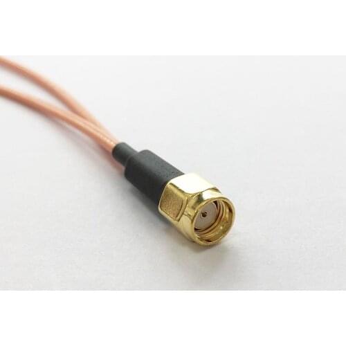 RP SMA Male Plug to 2X RP-SMA Female with Male Pin Splitter Combiner Pigtail cable RG316 15CM 6"