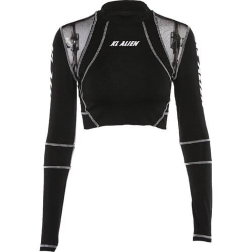 Women fitness sporting two pieces set letter print turtleneck top leggings striped patchwork 2019 fashion 2 pcs tracksuits