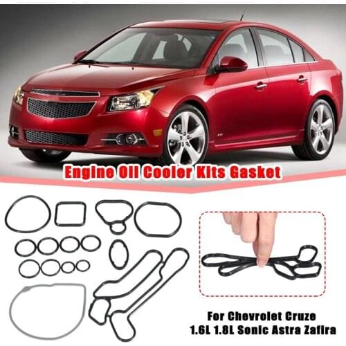 1.6L 1.8L Cooling System Oil Seal Cooler Gasket Seals for Chevrolet Cruze Sonic Astra Zafira 24445723 55354072 55354071