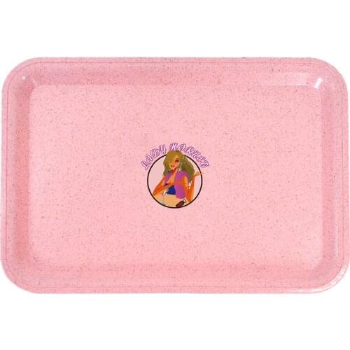 18x12cm Rolling Tray Metal Cigarette Smoking Rolling Tray Herb Tobacco Tinplate Plate Discs Smoke Cigarette Paper rolling tray