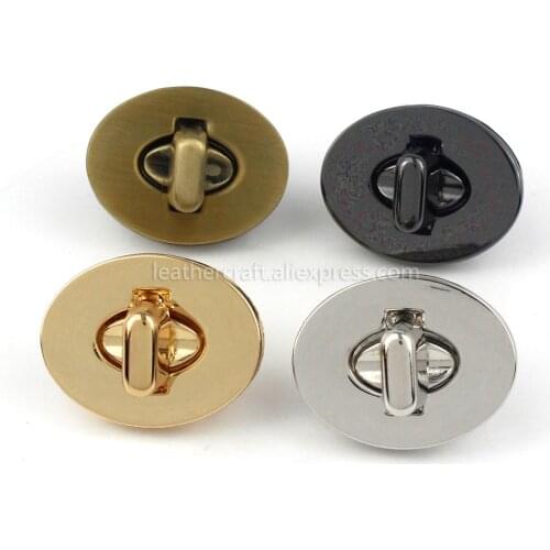 1x 3 Sizes Oval Shape Turn Lock Clasps Closure buckle Leather Craft Women Bag Purse Handbag Shoulder Closure DIY Accessories