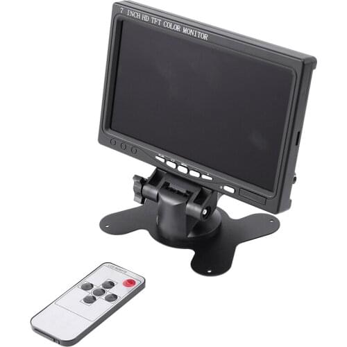7 Inch Portable Monitor 1024X600 Display HDMI-Compatible/VGA/AV Photography Monitor EU Plug