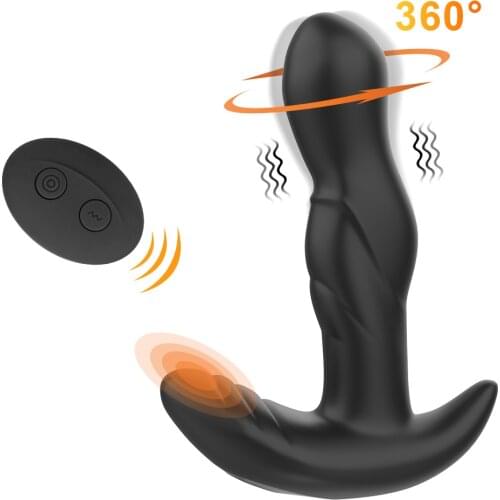 Vibrating Butt Plug 360 Degree Rotation G-Spot Stimulation Anal Plug Vibrator Prostate Massager Sex Toy For Men