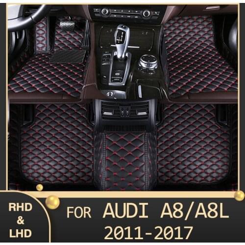 MIDOON Car floor mats for AUDI A8/A8L(FIVE SEAT)2011 2012 2013 2014 2015 2016 2017 Custom auto foot Pads automobile carpet cover