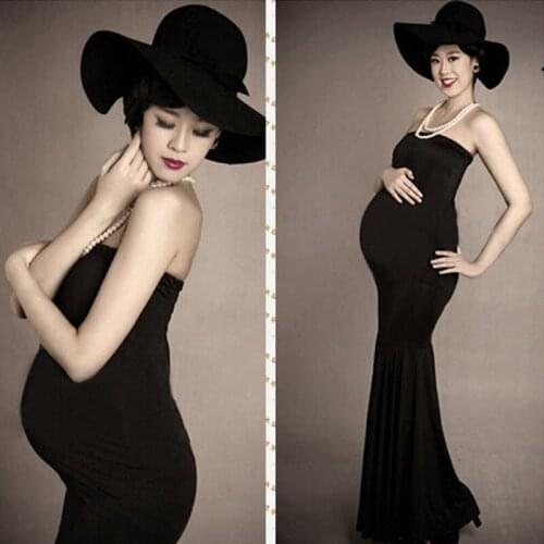 Black Sexy Maternity Photography Props Pregnancy Dress Photography Maternity Dresses For Photo Shoot Pregnant Vestidos Clothes